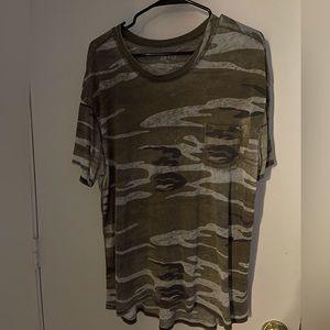 Green camo oversized comfy shirt